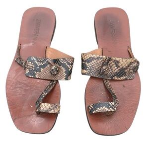 ZIMMERMANN KNOTTED SANDAL NATURAL SNAKE sz 40